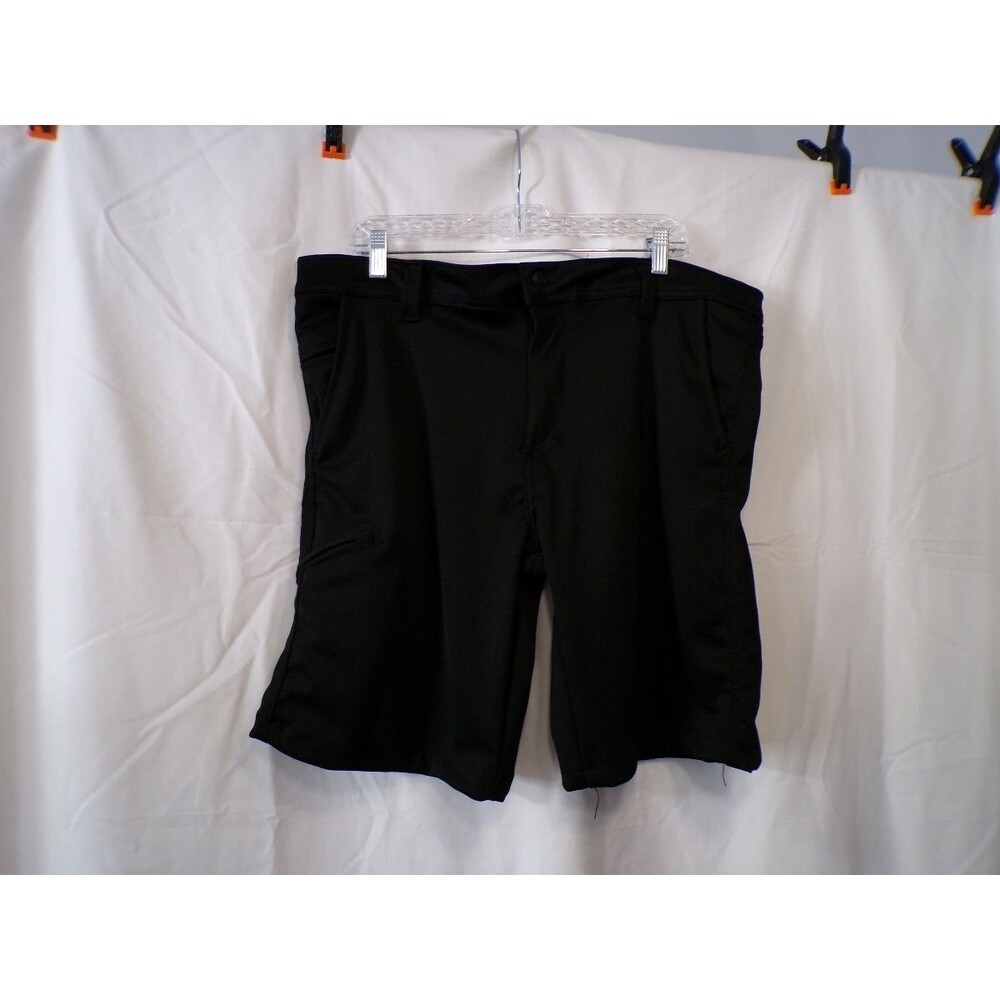 plugg Men s Black Chino Shorts Size 38 Cotton Blend Stretch Flat Front